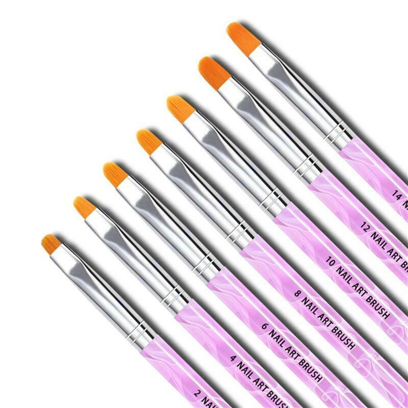 7pcs/set Nail Art Design Gradient Brushes Painting Detailing Liner Manicure Tool