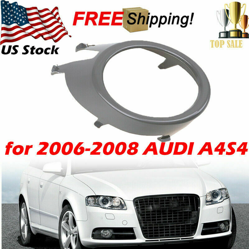 Right Passenger Side Front Bumper Fog Light Grille Cover For Audi A4 B7 05-08