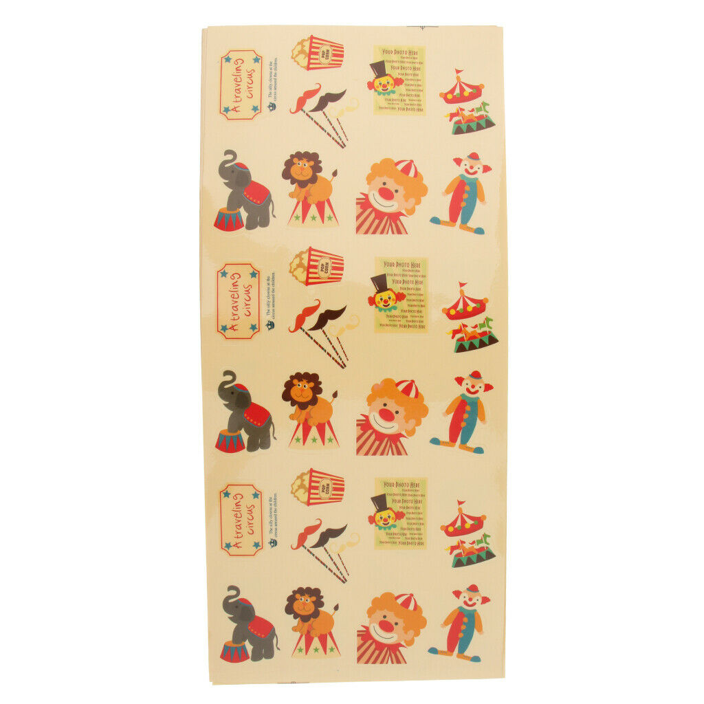 10 x 27pcs Circus Clown Sealing Stickers Envelope Card Paste DIY Craft Decor