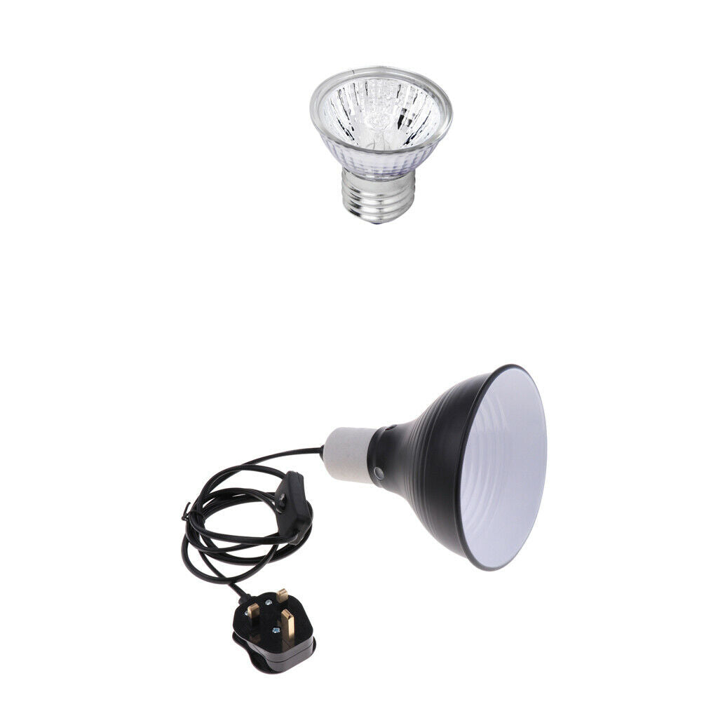 Set of 2, E27 Pet Reptile Amphibian Dome Reflector Lamp Holder Lampshade with
