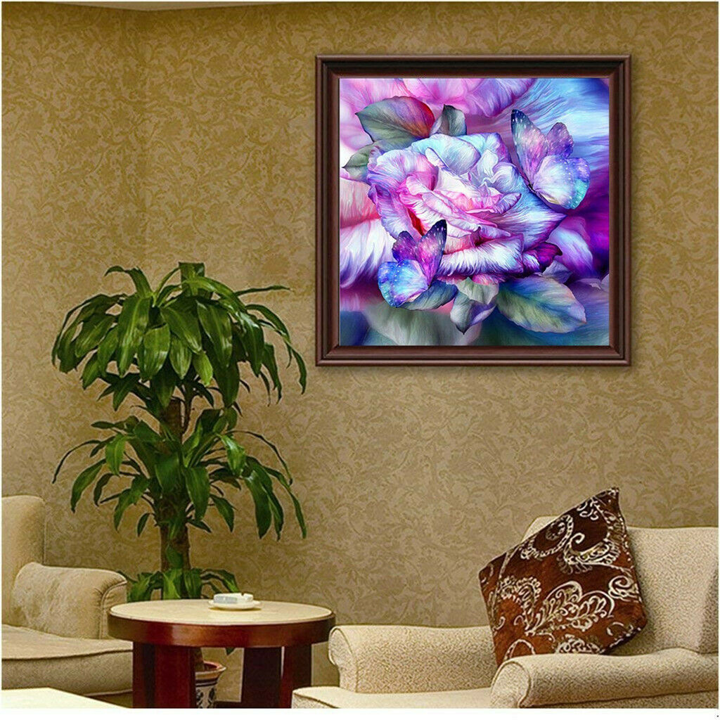 Art Flower 5D Diamond Painting Round Drill DIY Embroidery Craft Home Decor