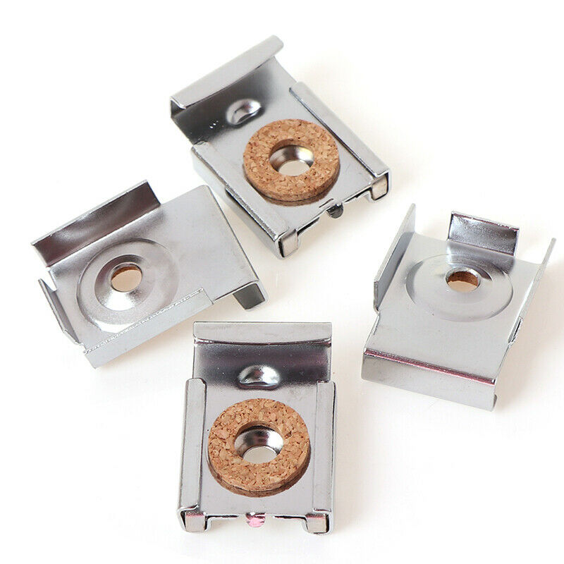 4PCS/Set Easy Install Square Bathroom Durable Mirror Clips Adjustable Bed.l8