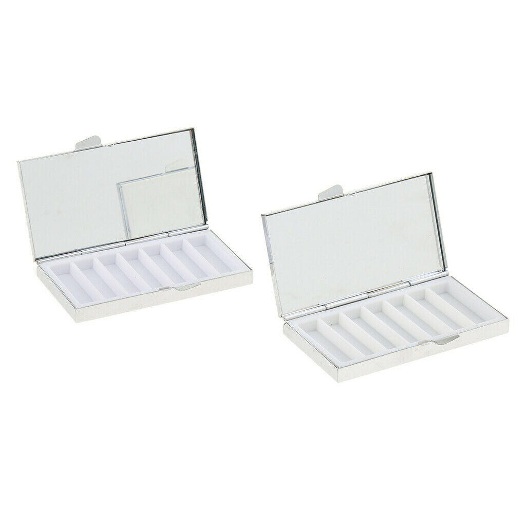 4x Mini Travel Metal Pill Box Medicine Organizer Container Storage Box