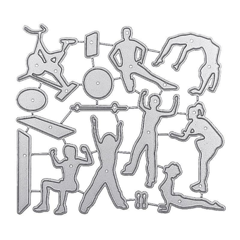 Yoga Exercise Metal Cutting Dies Stencil DIY Scrapbooking Album Paper Card Mold