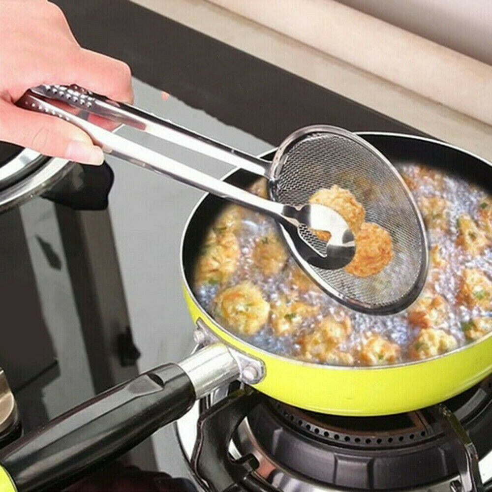 Multi-functional Stainless Steel Colander Oil-Frying Filter Fried Food Clip ~~