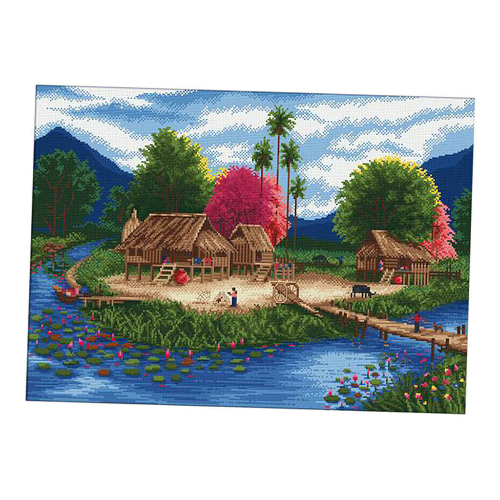 Landscape Pattern Counted Cross Stitch Kit with Thread And Instructions