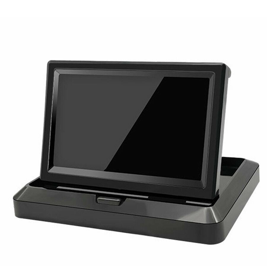 5 Inch Digtal TFT LCD Monitor Foldable Car Rear View Monitor For Camera DVD VCR