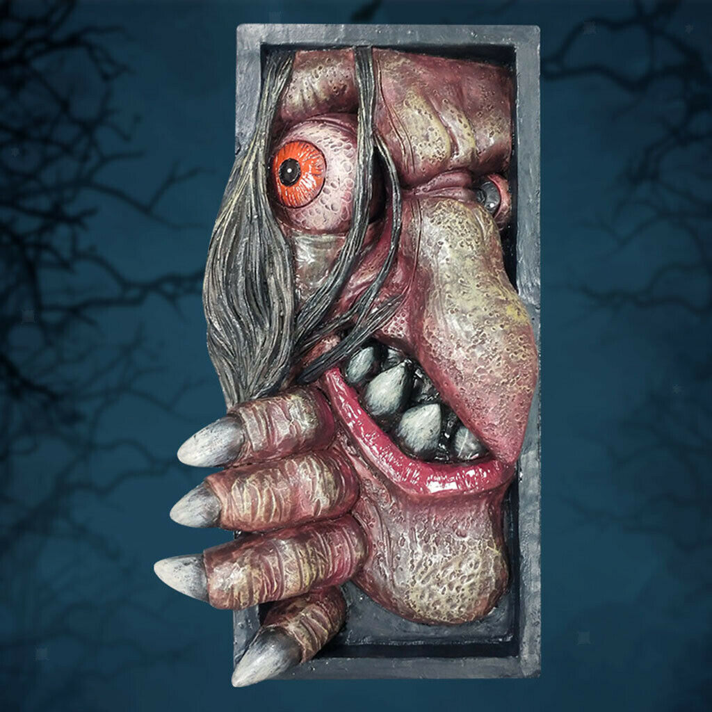 2PCS Scary Monster Bookend Peeping Bookshelf Sculptures Decorations Crafts