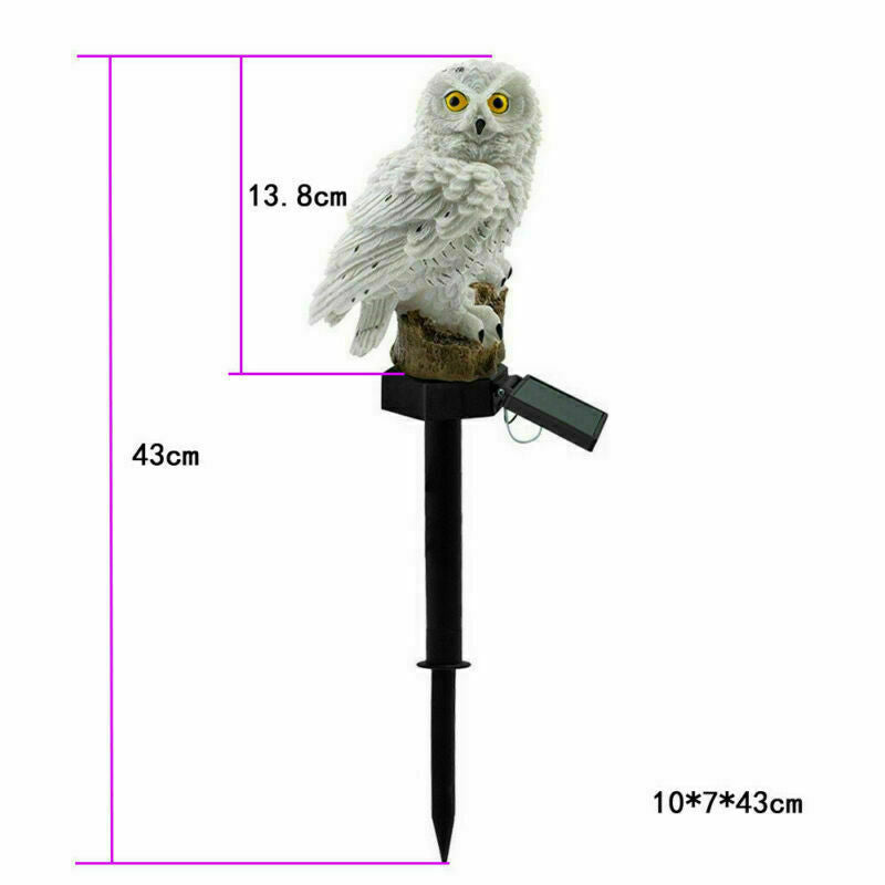 Solar Power LED Owl Parrot Lawn Light Outdoor Waterproof Garden Landscape Lamp