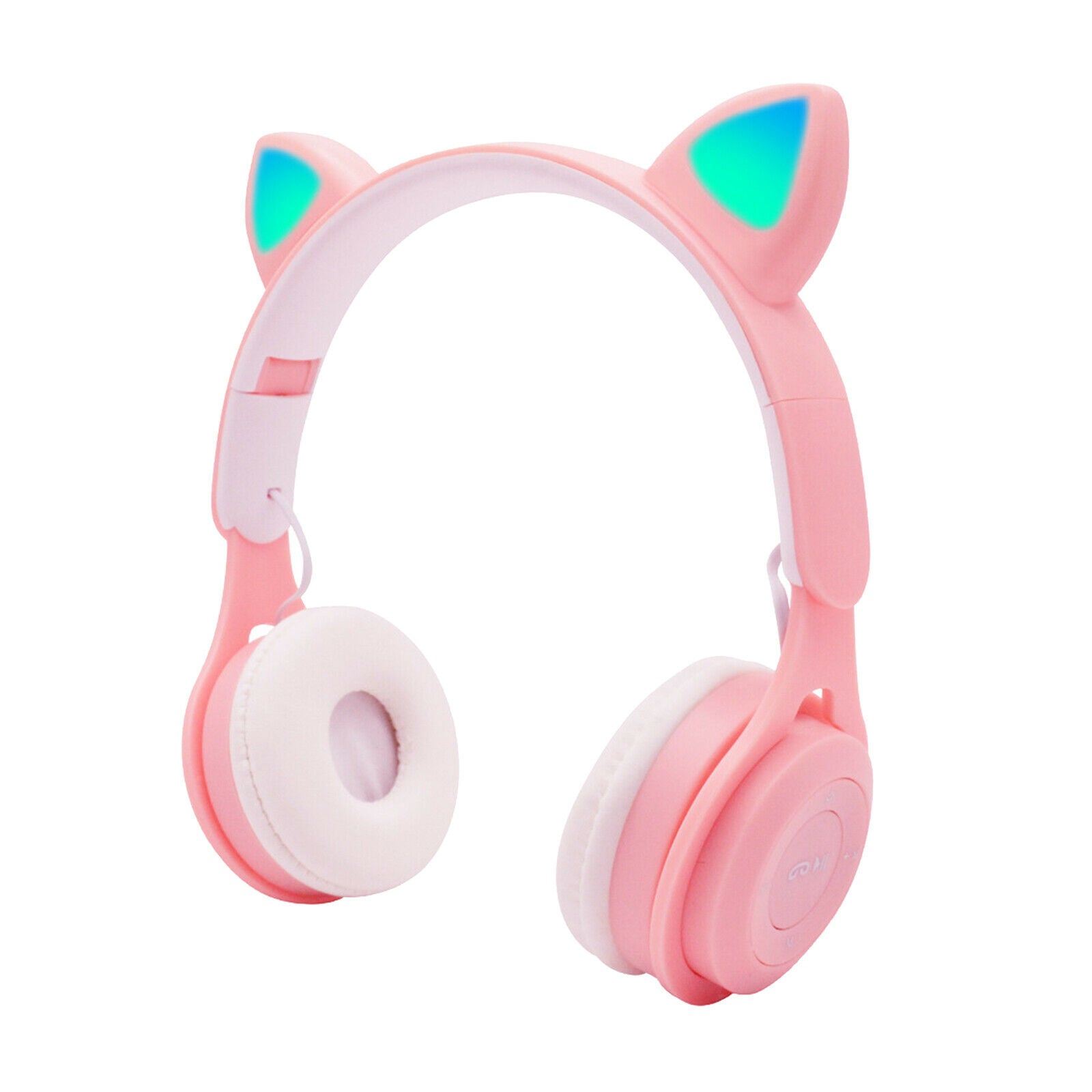 Cat Ear Headphones Over Ear Earphone Volume Control for Kids Children Pink