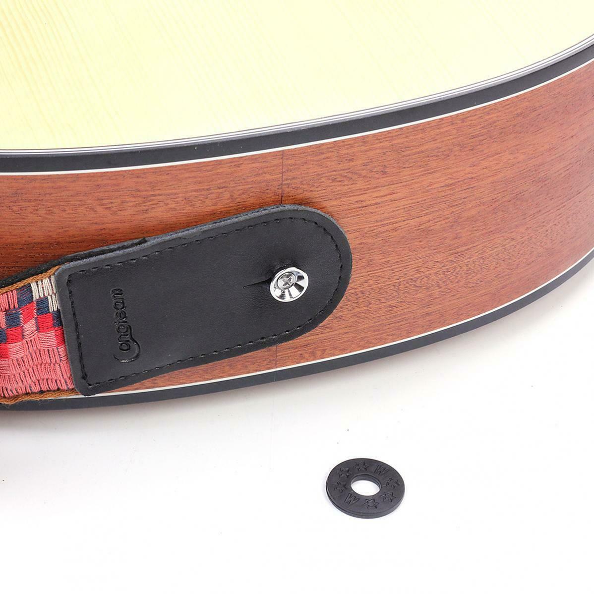 2pcs Non Slip Guitar Strap Buckles Ukulele Anti Falling Rubber Cushion Strap