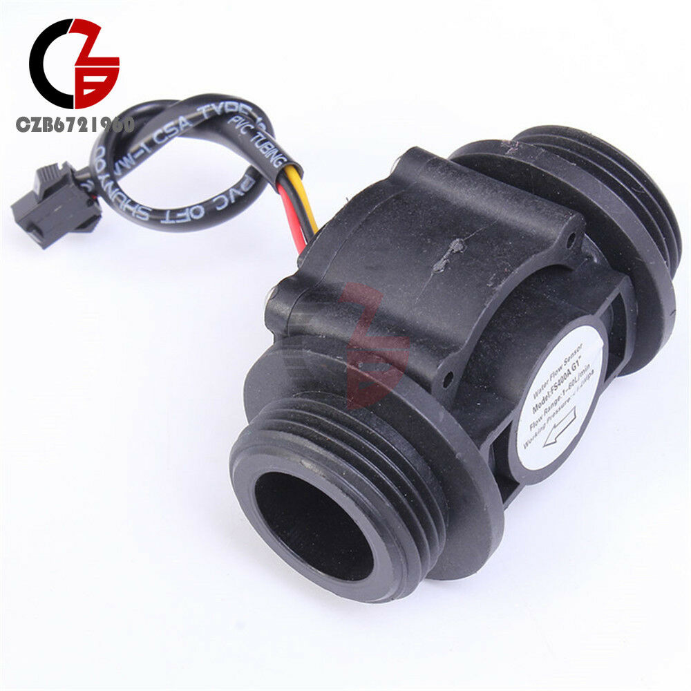 DC 5-24V 15mA DN25 Flowmeter Water Hall Sensor Switch Liquid Counter 1-60L/min