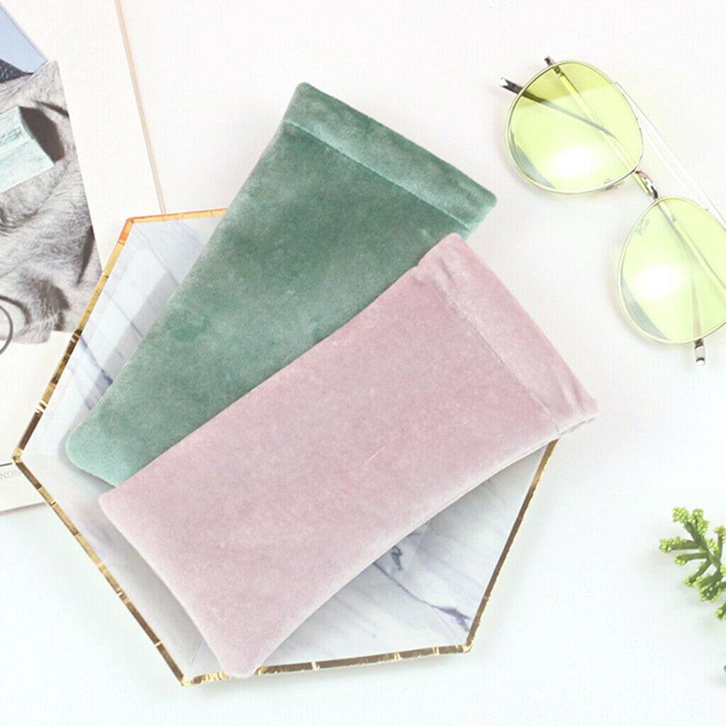 2x Velvet Sunglasses Pouch Eyeglass Goggles Holder Storage Bag Protector