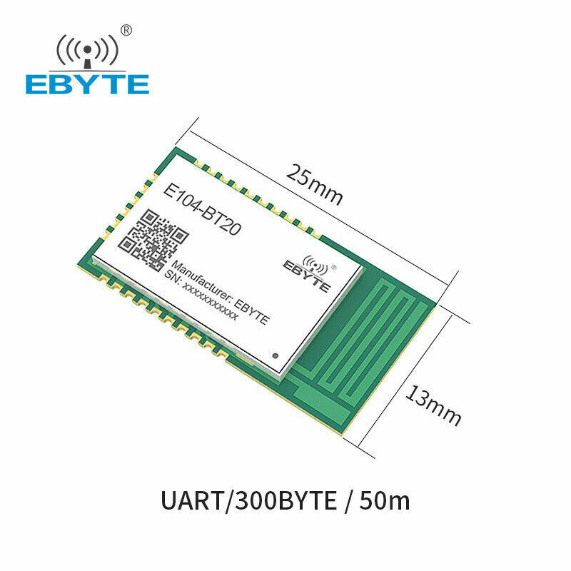 E104-BT20  Bluetooth 2.1 Iot Transceiver PCB Antenna 2.4GHz AT Command