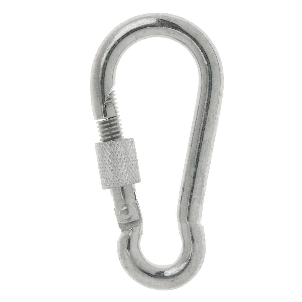 D-Shaped Large Carabiners, Locking Rock Climbing Carabiner Clips, Heavy Duty
