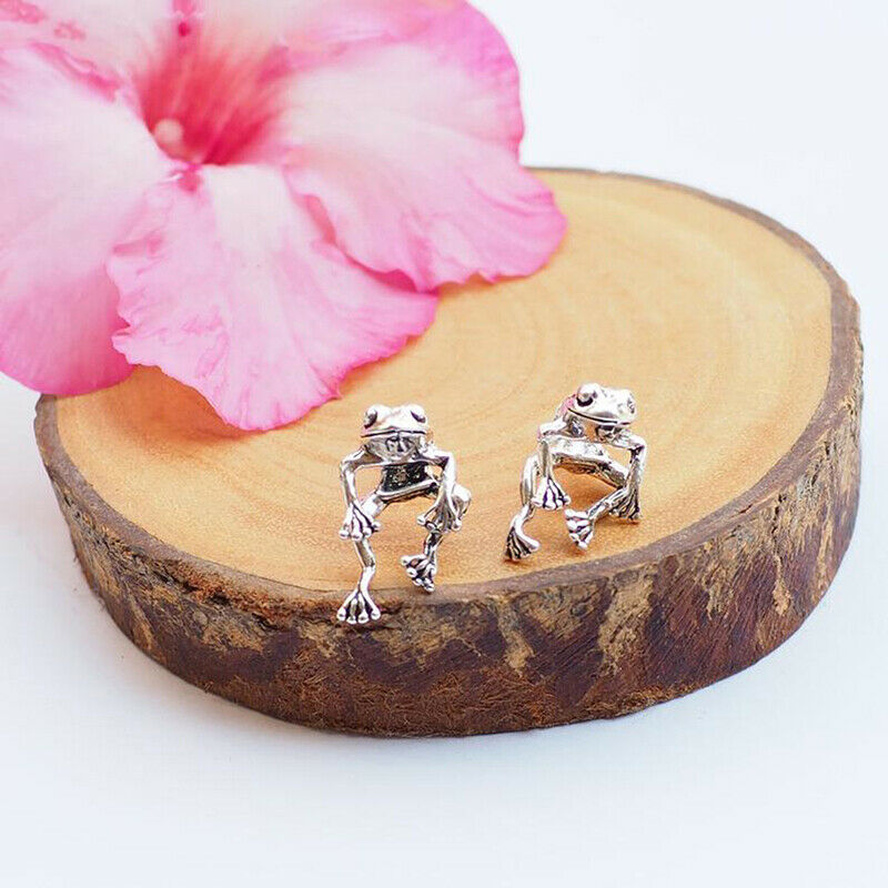 Cute Frog Earrings For Women Girls Animal Stud Earrings Piercing Earrin.l8