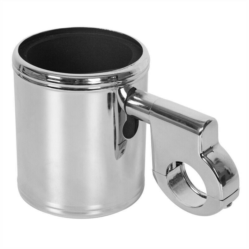 Front Adjustable Handle Cup Holder For Motorcycle Bike ATV 7/8-1 1/4" Handlebar