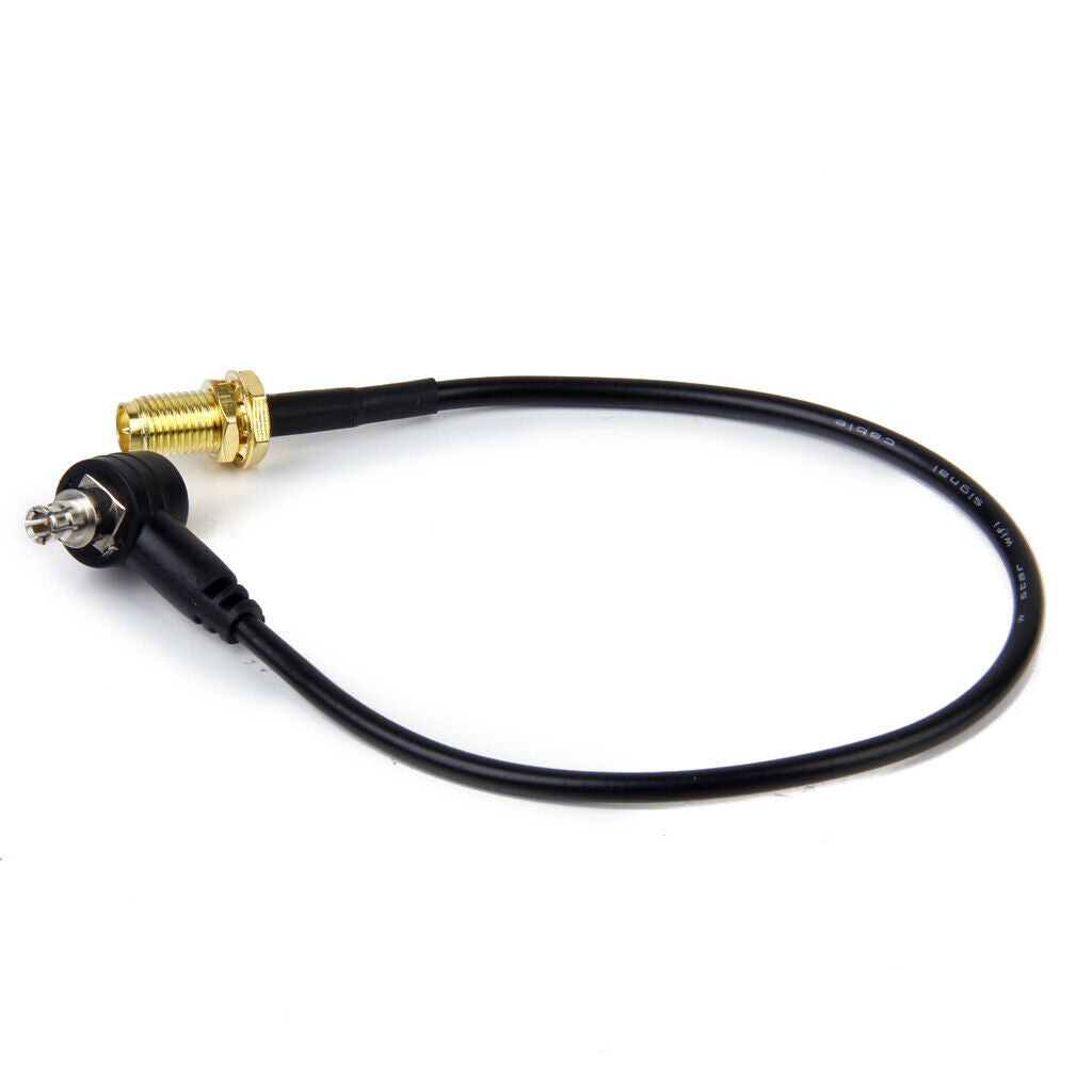 1pc Black Ts9 Male to RP-SMA Female Pigtail Adapter Cable Angle Male