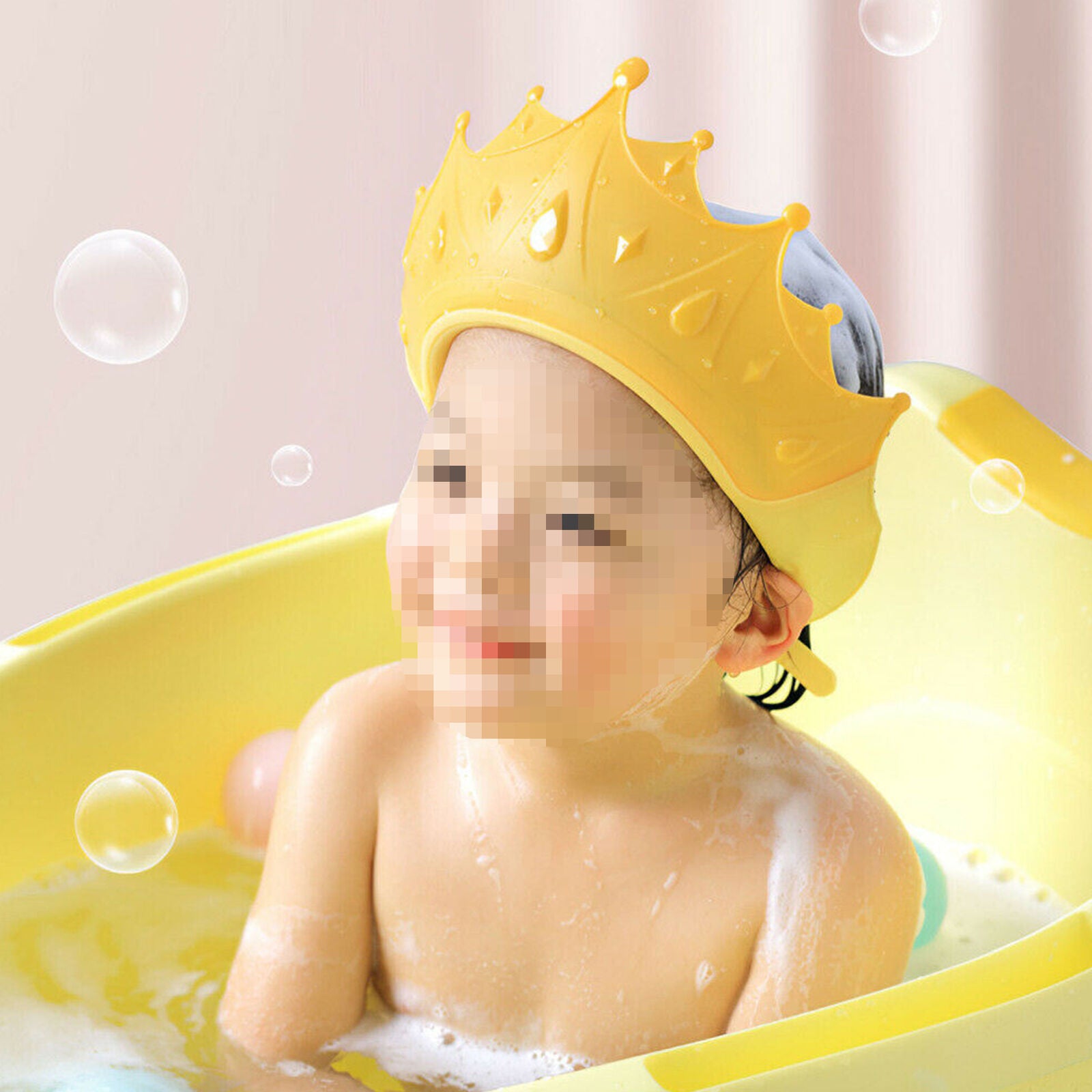 Baby Kids Child Shower Cap For Hair Wash Bath Soft Waterproof Protect Shield Hat
