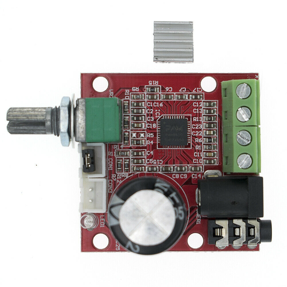 Mini Hi-Fi PAM8610 Audio Stereo Amplifier Board 2X10W Dual Channel D Class 12V