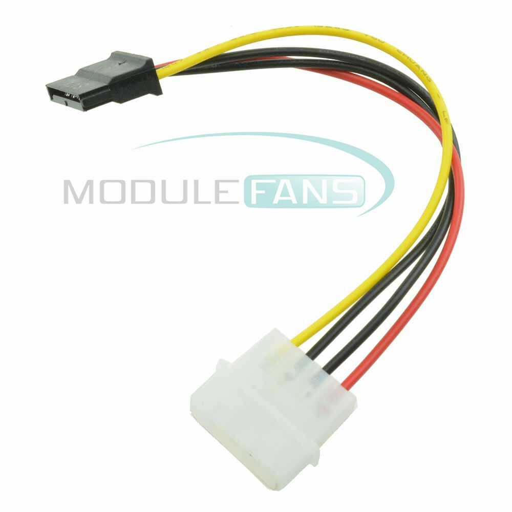 5PCS Male Female 4 Pin Power Drive Adapter Cable to Molex IDE SATA 15-Pin NEW