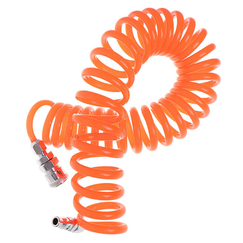6M PU Recoil Spring End Hose Line Pipe Tube For Air Pneumatic Compressor WF