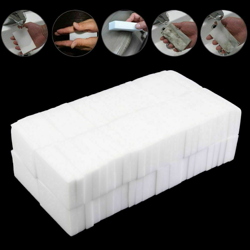 100Pcs Extra Large Magic Cleaning Eraser Sponge White Foam Bathroom Wall Cleaner