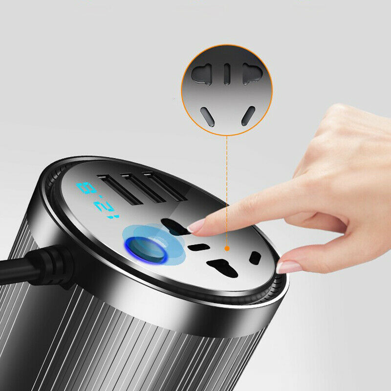12V / 24V to 220V Inverter Socket Digital Power Converter USB Fast Charge Ports