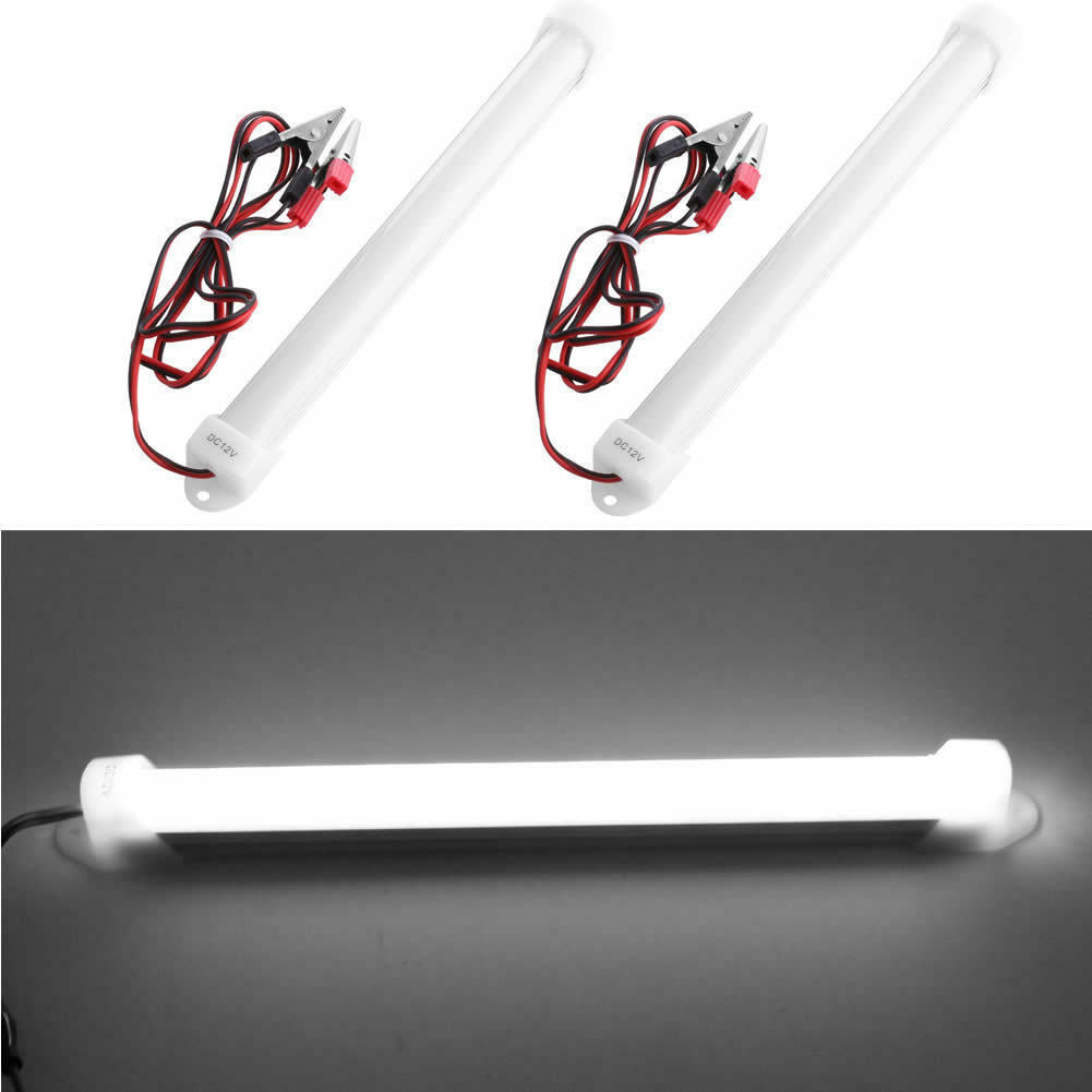 2X White 5630 12LED Car LED SMD Interior Light Bar Tube Strip Lamp Boat 12V S (2