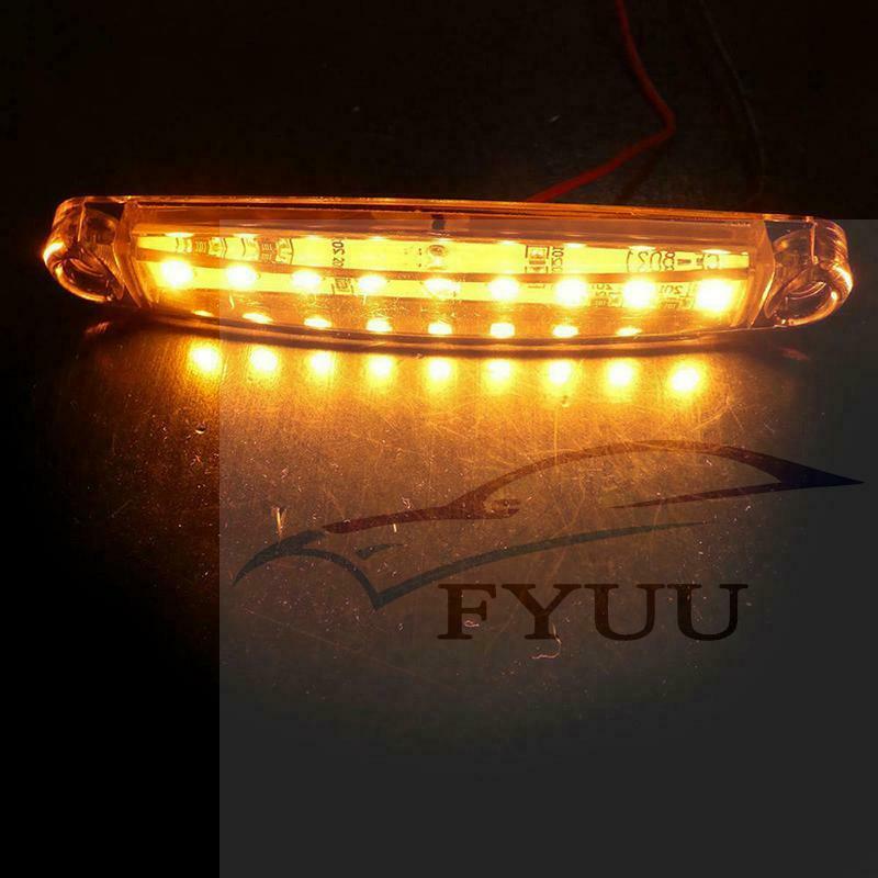 20PCS Amber 9 SMD LED Side Marker Tail Light Clearance Lamp Truck Trailer 12V