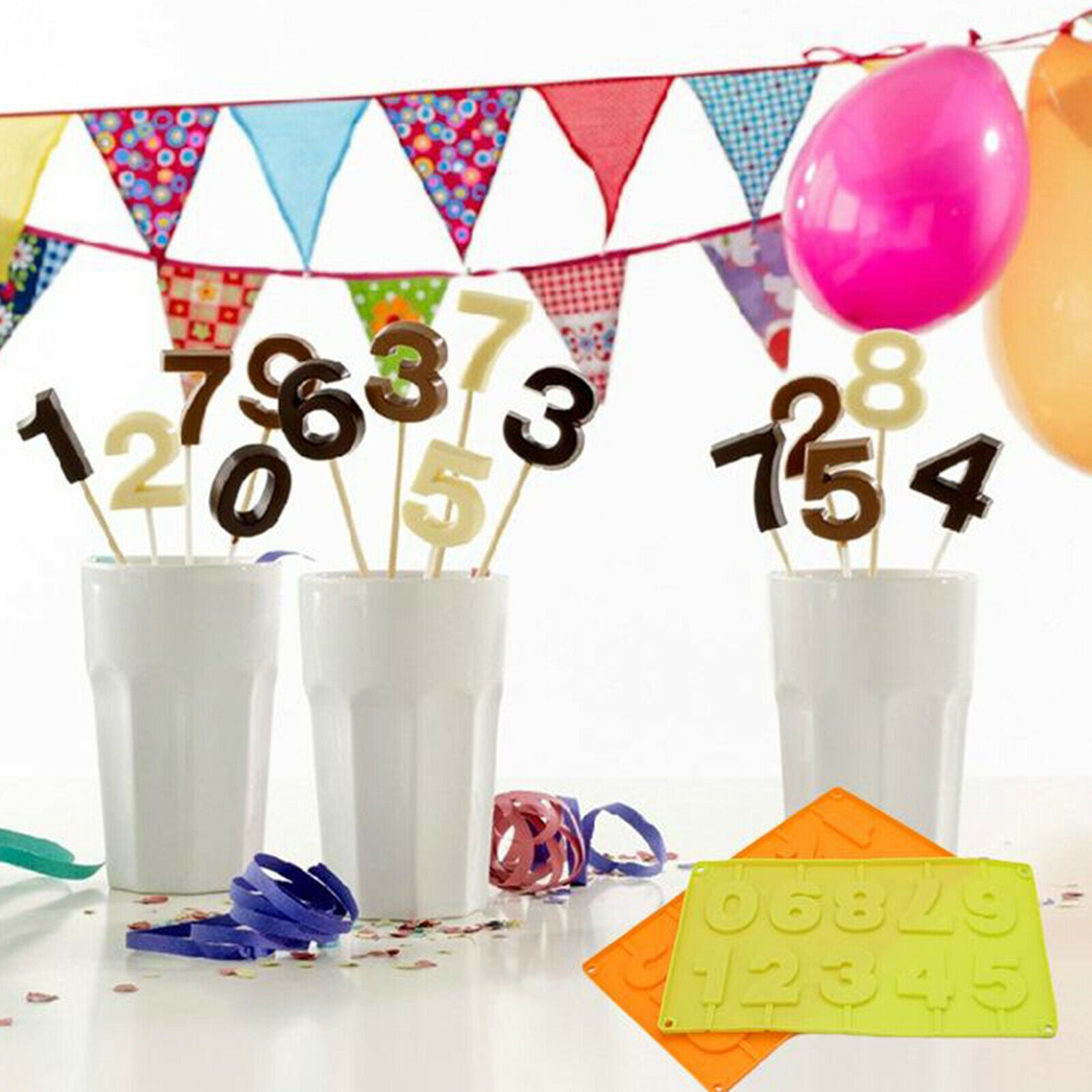 100x Paper Lollipop Sucker Sticks DIY Cake Desserts Chocolate Topper 6''