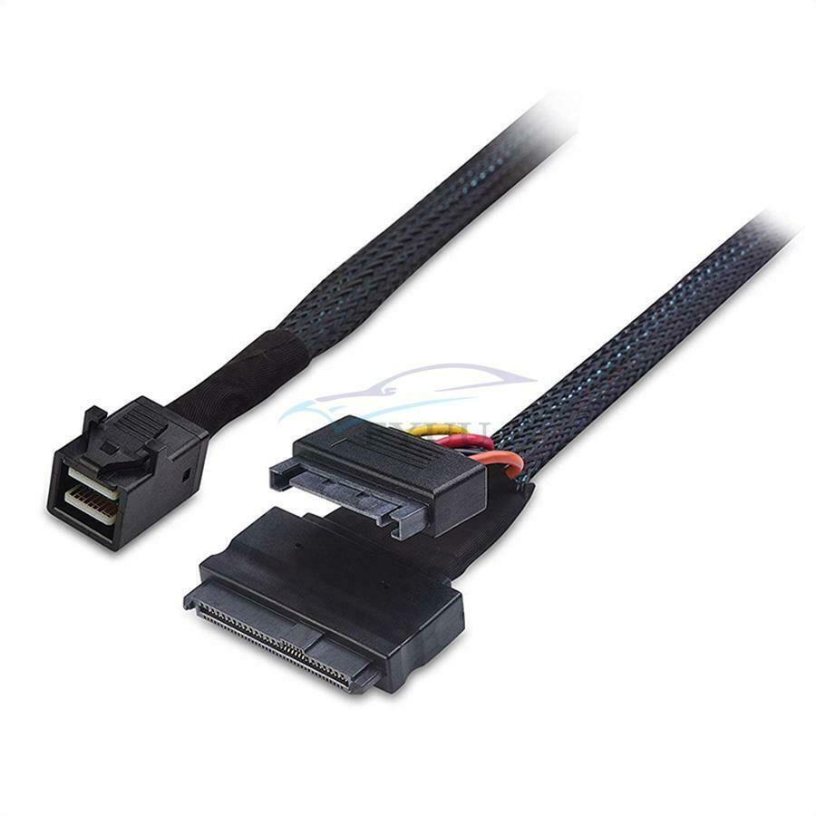 500mm SAS SFF 8643 To U.2 SFF 8639 NVMe SSD Operation SATA Power Adapter Cable
