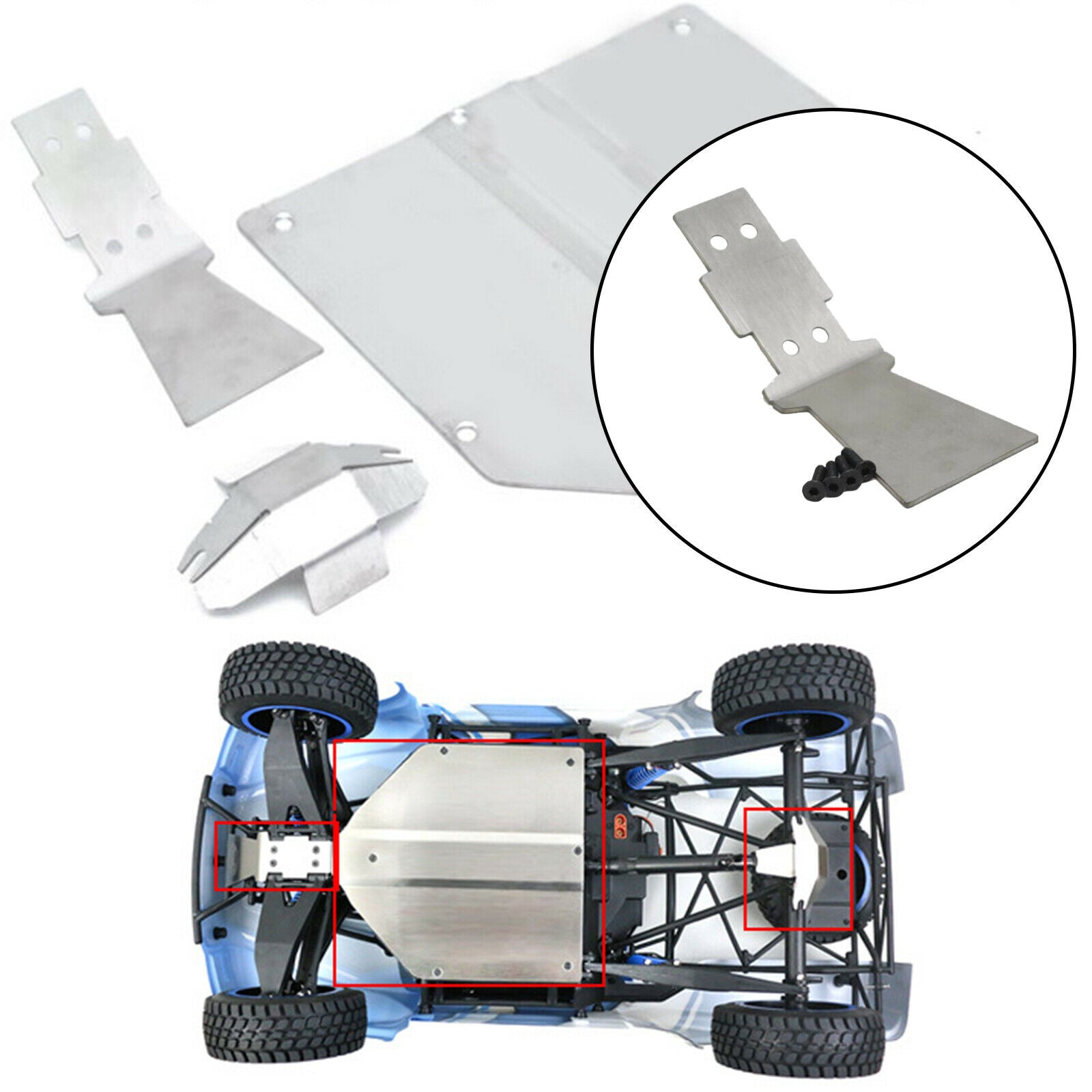 1/10 RC Metal Anti-collision Front Guard Plate for LOSI BAJA REY V2 Spare