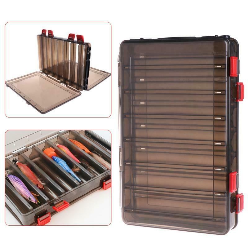 Fishing Box Bait Lure Hook Storage Double Side V Shaped Tackle 14 Compartments