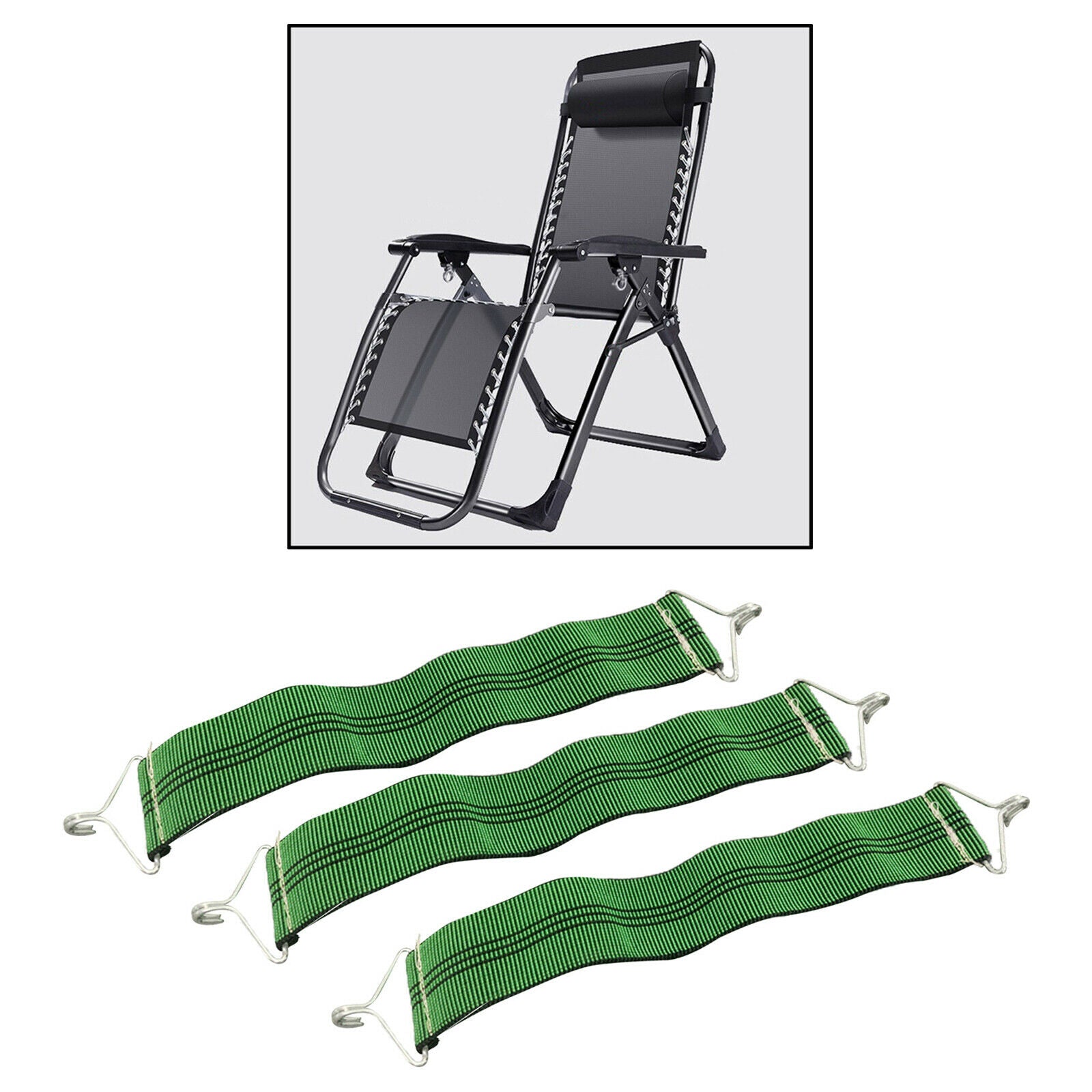 Garden Recliner Fixing Straps for Garden Patio Summer Leisure Chairs Couch