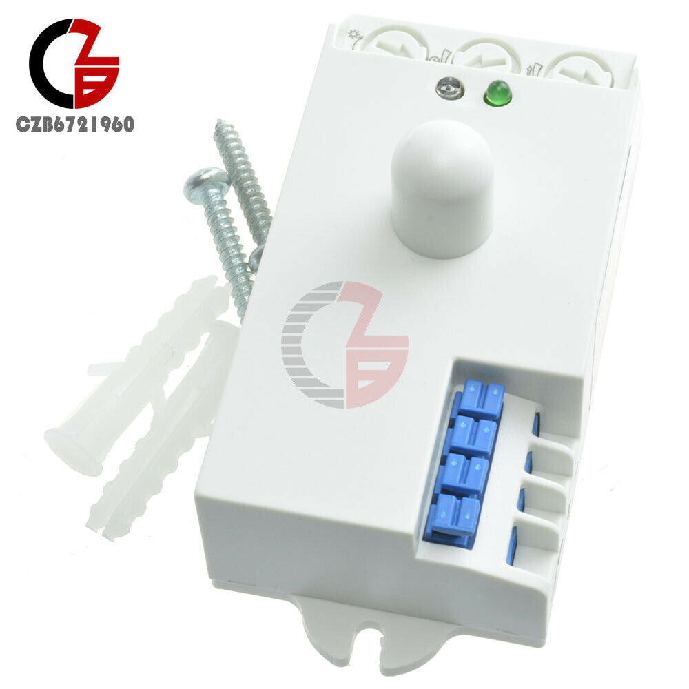 DC 12V-24V 7A 5.8GHz Microwave Radar Sensor Body Motion HF Detector Light Switch