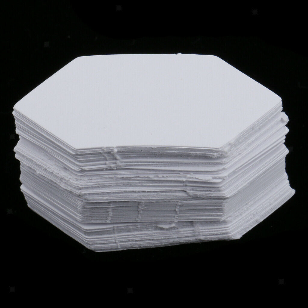 100pcs Hexagon Paper Quilt Templates English Paper Piecing Patchwork 42mm