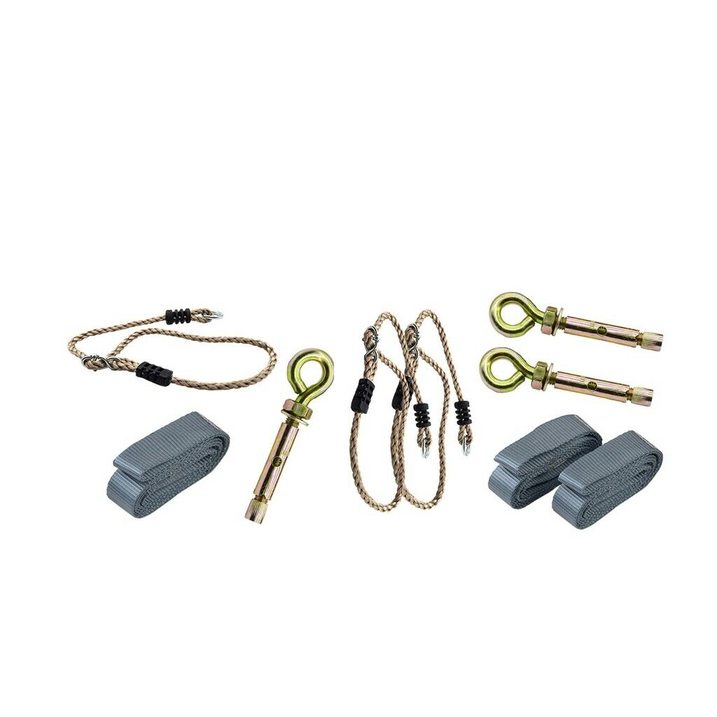 Playground Swing 50cm Strap Metal Hook 1M Rope DIY Accessories 100KG 6PCS