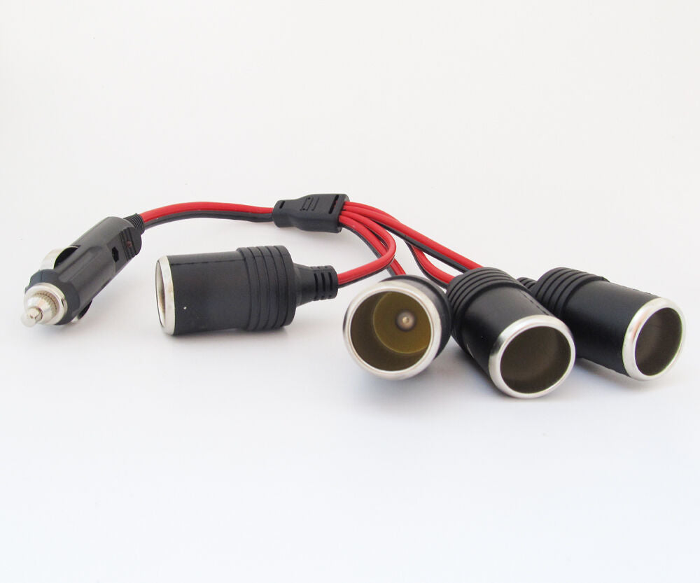 12V 24V Car Cigarette Lighter Charger 1 to 4 Way Socket Outlet Splitter Cable x1