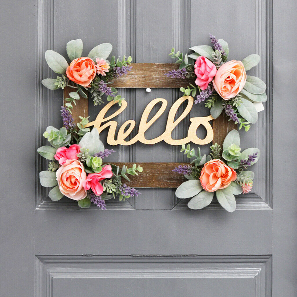 Rustic Welcome Door Sign Spring Farmhouse Cafe Restaurant Wall Decor Plaque