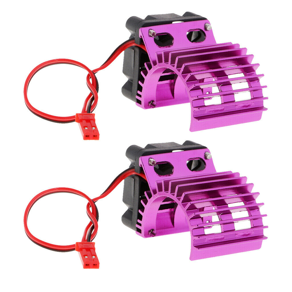 2x 24-28mm RC Car Heat Sink with Cooling Fan for 2030/2040/2435/2840 Motor