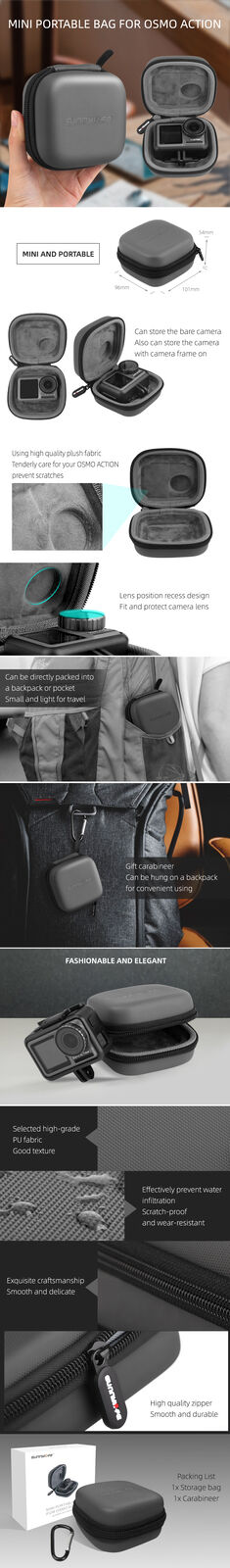 Sport Camera Protective Carrying Case for DJI OSMO Action Camera Mini Portable