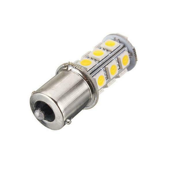 10x Warm White 1156 BA15S Trailer Interior 12V LED Lights Bulbs 18 SMD 5050