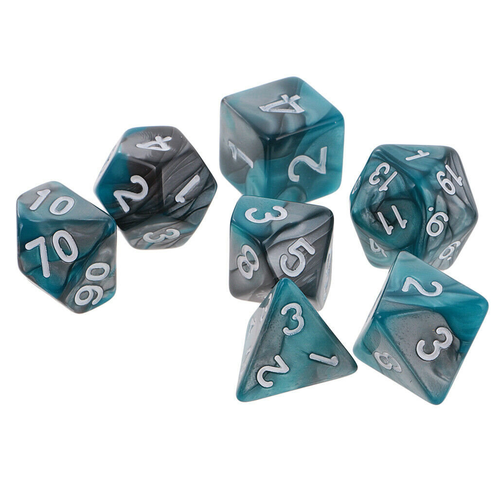 28x Two Colors Polyhedral Dice for D&D DND RPG MTG Table Games Tabletop
