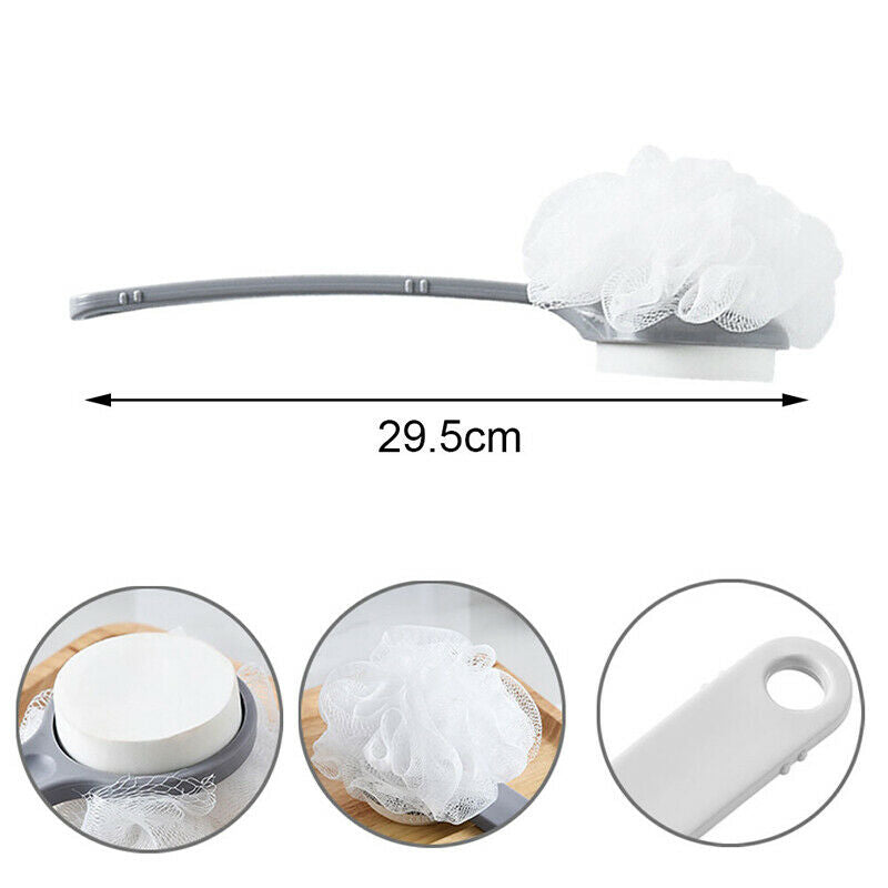 Sided Long Handle Body Shower Back Brush Skin Massage Scrubber Bath Spong.l8