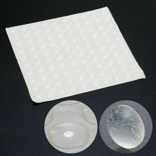 100x Silicone Rubber Feet Bumpons Clear Round Self Adhesive Anti Slip Circle