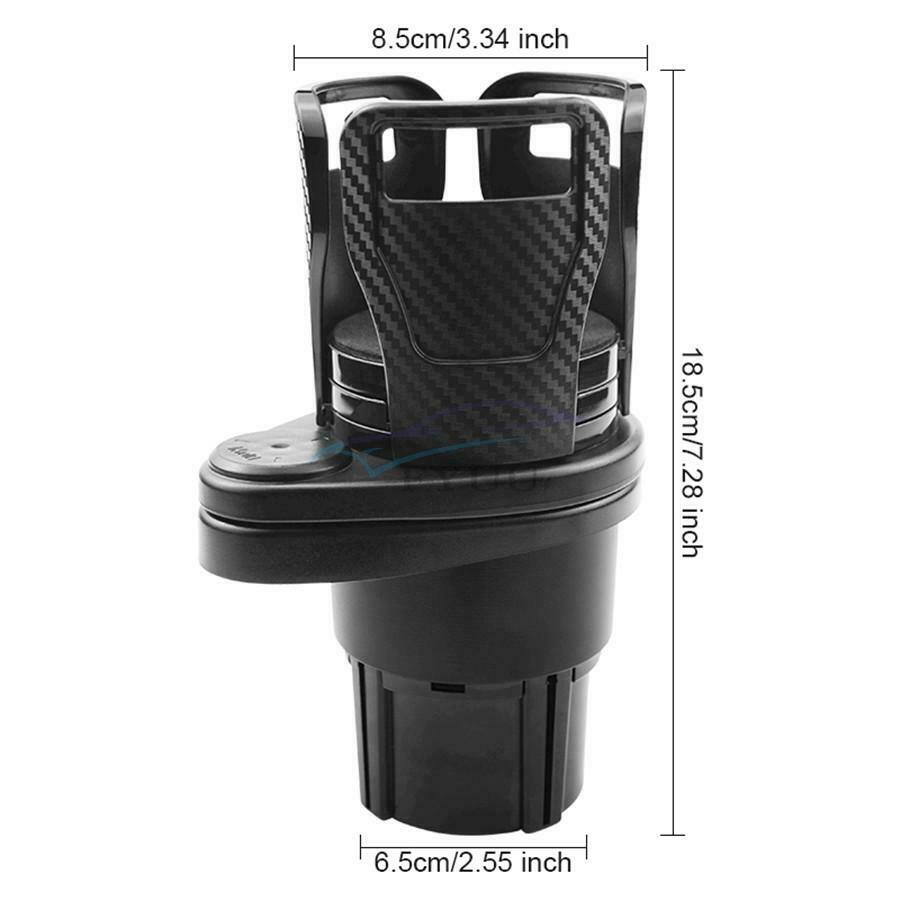 1PC Adjustable 2-in-1 Multifunctional Carbon Fiber Exterior Car Seat Cup Holder
