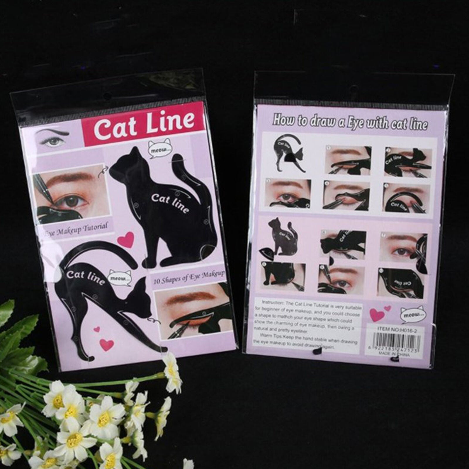 Template Shaper Makeup Beauty Tools 1 Pair Eyeliner Stencil Models Cat Eye Line
