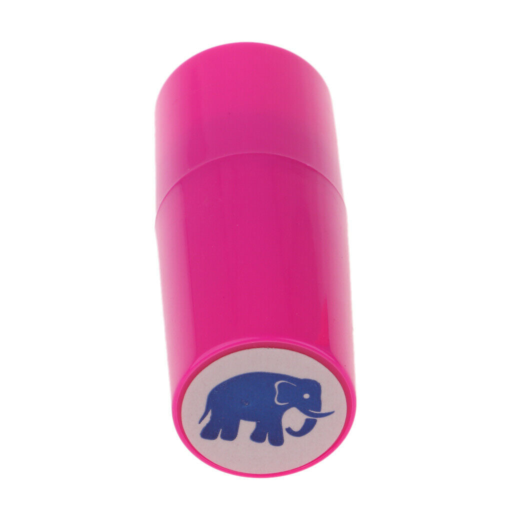 2 Piece Cute Elephant Design Print Golf Ball Stamper Seal Marker Golfer Gift