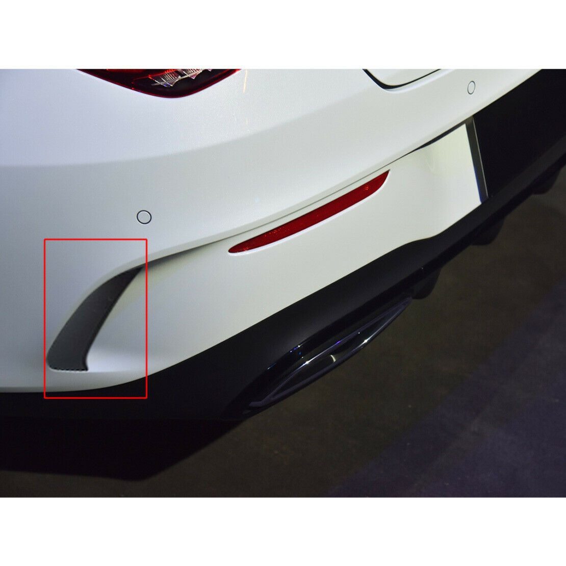 Rear Bumper Side Canards Splitter Fins Body Spoiler fit for Benz CLA250 CLA35